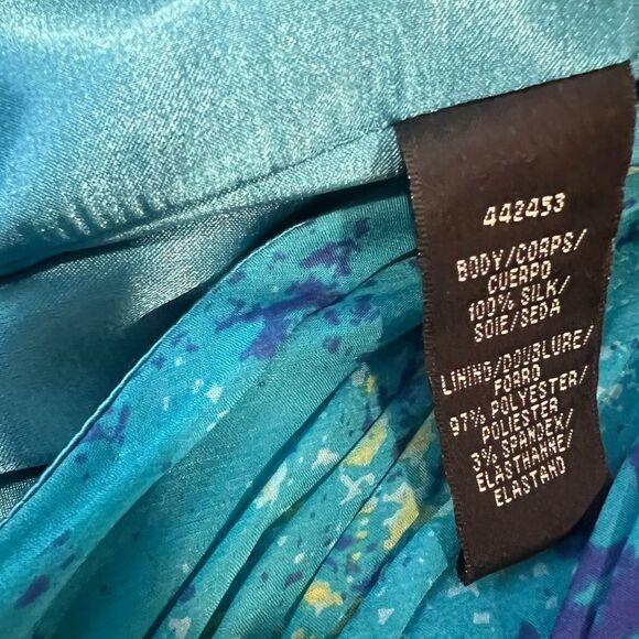 Monique Lhullier watercolor silk dress, size 2 - Picture 7 of 10